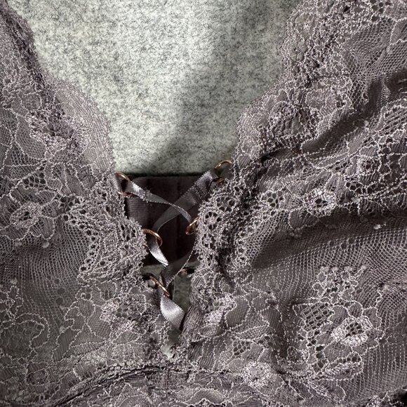 Vintage Smart & Sexy Bra 40DD Lace Underwire Gray Sheer Floral Back Closure - Picture 6 of 16
